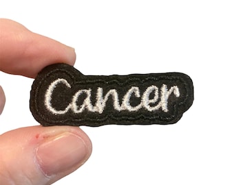 Cancer Embroidered Iron-On Patch
