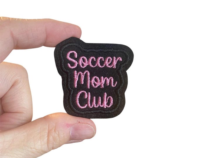 Embroidered Soccer Mom Club Iron-on Patch