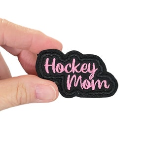 Hockey Mom Embroidered Iron-On Patch