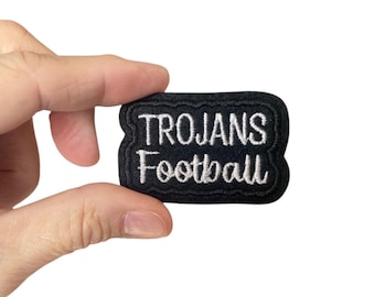 Trojans Football Embroidered Iron On Patch: Team Spirit