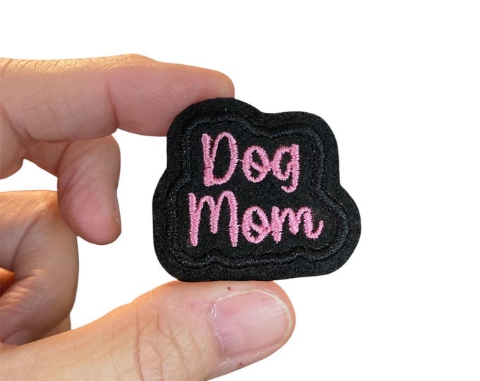 Embroidered Dog Mom Iron-on Patch