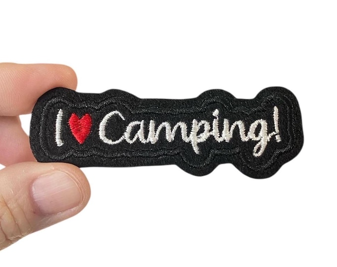 I Love Camping! Iron-On Patch – 1.25" x 3.375"