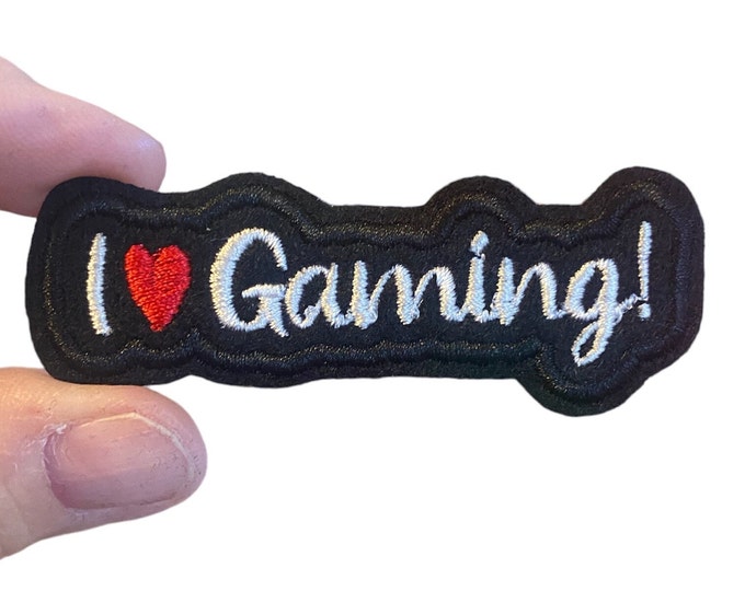 I love Gaming! Embroidered Iron-On Patch