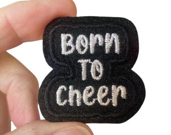 Born To Cheer Embroidered Iron-On Patch - Support your favorite Cheerleader!