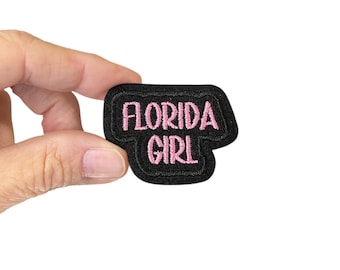 Florida Girl Embroidered Iron On Patch: State Pride Travel Souvenir