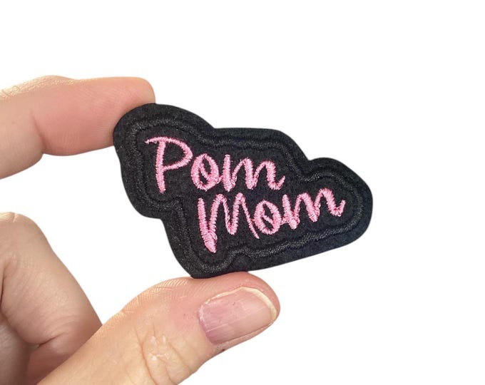 Pom Mom Embroidered Iron-On Patch - Support your favorite Cheerleader!