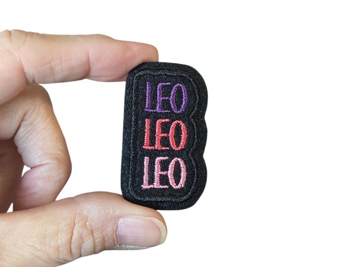 Leo Embroidered Iron-On Patch