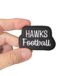 Hawks Football Embroidered Iron On Patch: Team Spirit