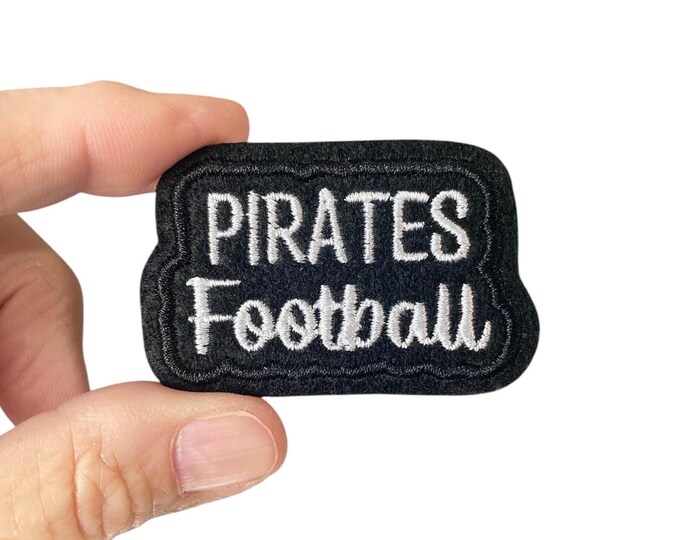 Pirates Football Iron On Patch | Embroidered Football Patch | Team Spirit Patch | Sports Iron On Patch