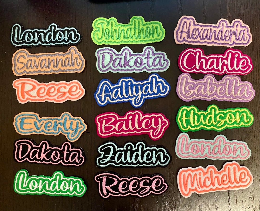 Iron on Name Patch, Birthday Gift Patch, Makeup Bag Patch, Bridesmaid Patch, Bag Patch, Travel