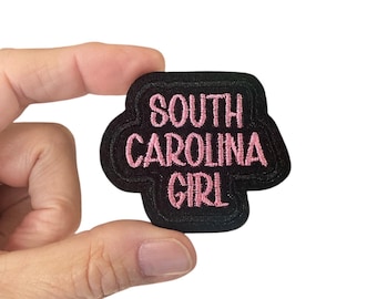 South Carolina Girl Iron On Patch | Embroidered State Patch | Carolina Pride Patch | Southern Girl Patch | Travel Patch
