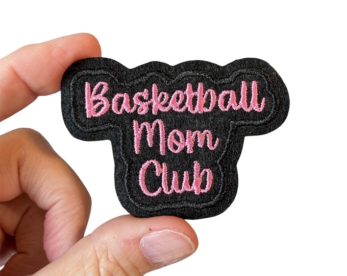 Embroidered Basketball Mom Club Iron-on Patch