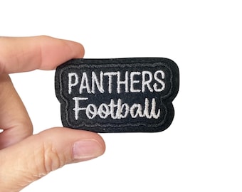Panthers Football Iron-On Patch: Embroidered Team Spirit Applique