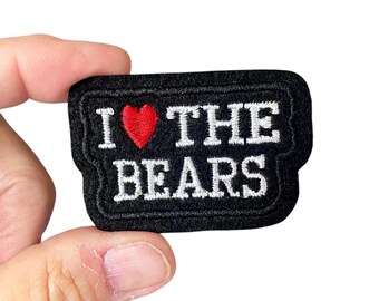 I Love the Bears Patch – Iron-On Embroidered Mascot Badge for School Spirit Gear