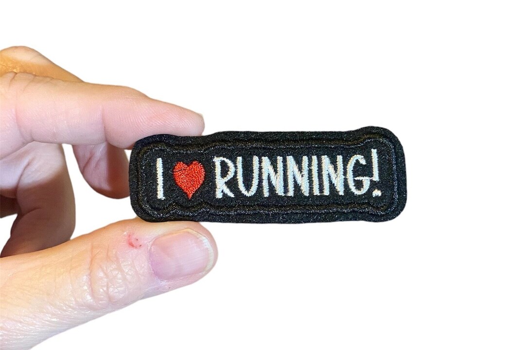 Running Patch I Love RUNNING! Embroidered Iron-on Patch - Etsy