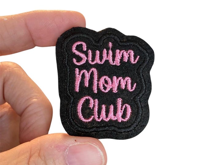 Embroidered Swim Mom Club Iron-on Patch