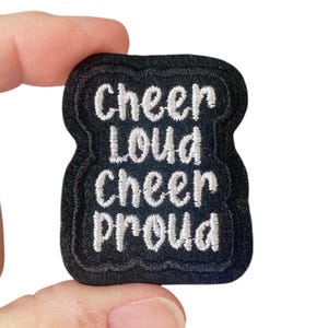 Cheer Loud Cheer Proud Embroidered Iron-On Patch - Support your favorite Cheerleader!