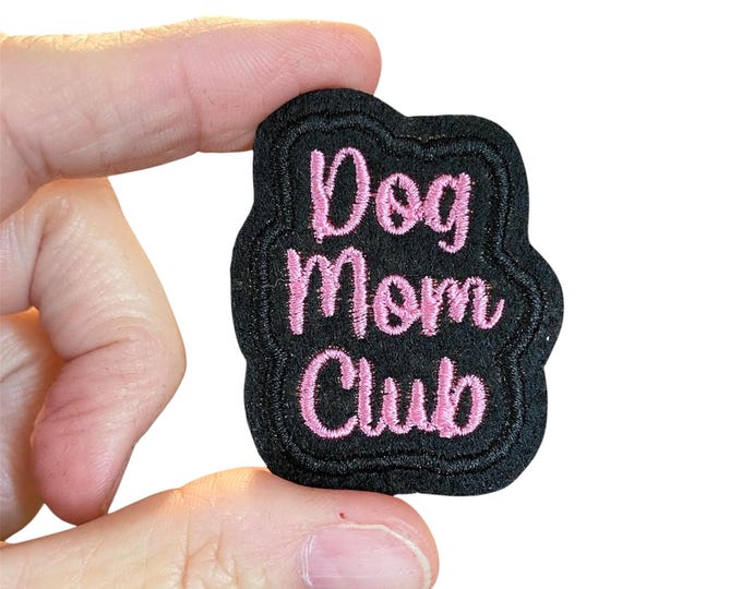 Embroidered Dog Mom Club Iron-on Patch
