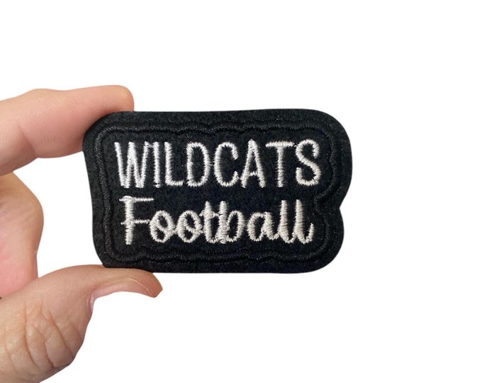 Wildcats Football Iron On Patch | Embroidered Football Patch | Team Spirit Patch | Sports Iron On Patch