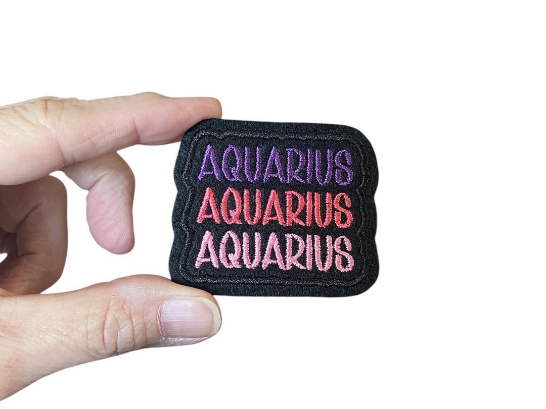 Aquarius Embroidered Iron-on Patch - Etsy