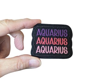 Aquarius Embroidered Iron-On Patch