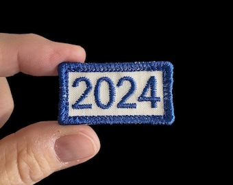 Custom Any Year Patch, Iron On Year Patch, Calendar Year Patch, Birthday Year Patch, Holiday Year Patch, Goals Year Patch, 2024 Year Patch