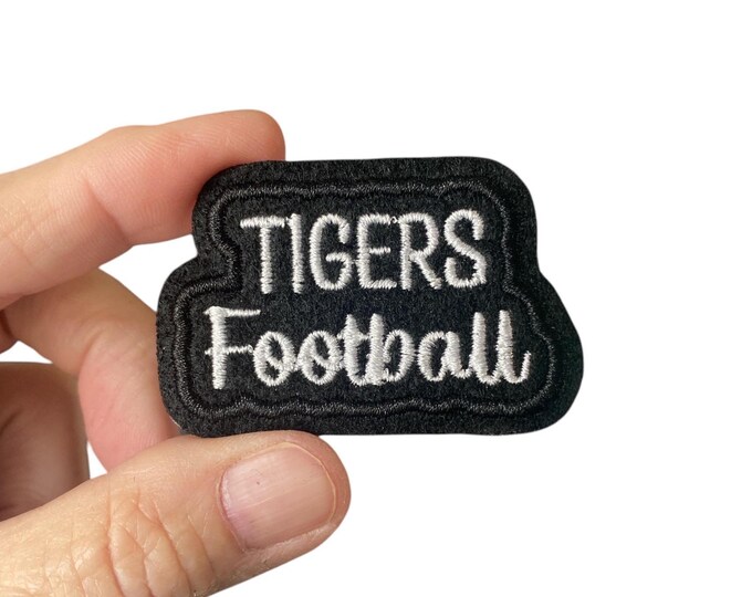 Tigers Football Iron On Patch | Embroidered Football Patch | Team Spirit Patch | Sports Iron On Patch
