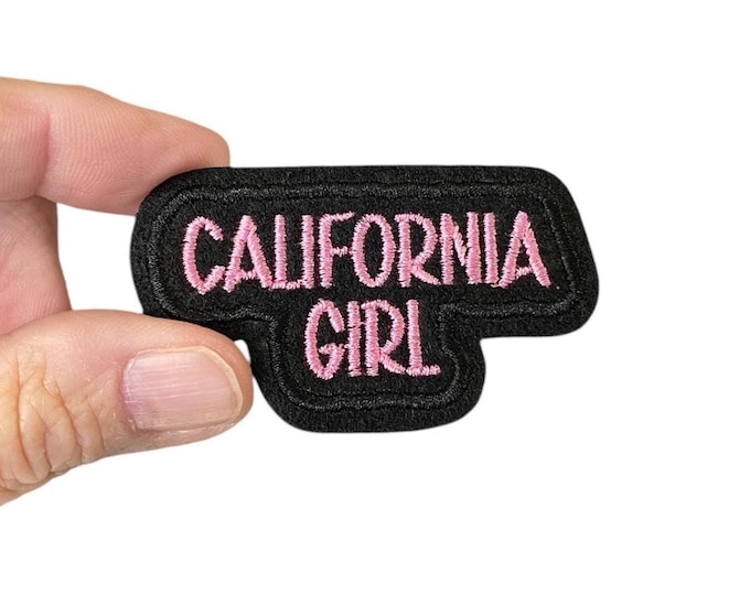 California Girl Iron On Patch | Embroidered California Patch | State Pride Patch | Travel Patch | Beach Girl Patch