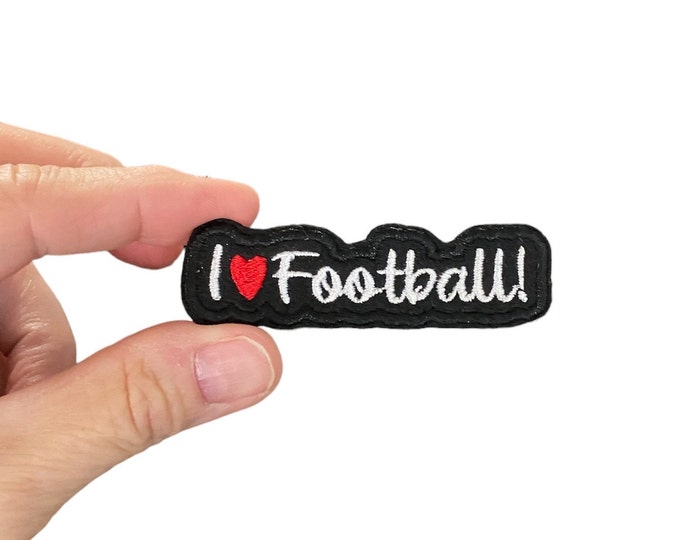 I love Football! Embroidered Iron-On Patch