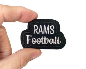 Rams Football Embroidered Iron On Patch: Team Spirit