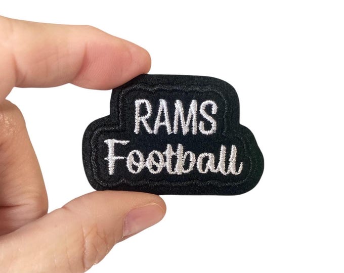 Rams Football Iron On Patch | Embroidered Football Patch | Team Spirit Patch | Sports Iron On Patch