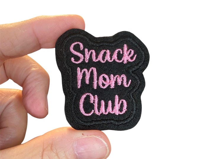 Embroidered Snack Mom Club Iron-on Patch