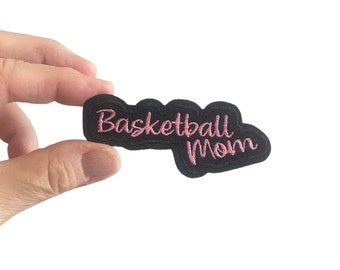 Basketball Mom Embroidered Iron-On Patch