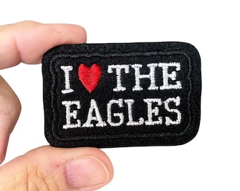 I Love the Eagles Patch – Iron-On Embroidered Badge for School Spirit & Team Pride
