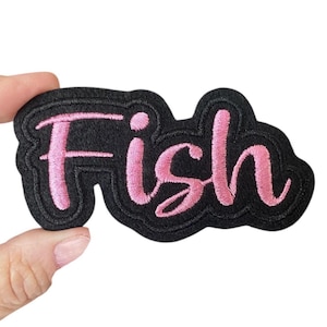Fisch Aufnäher – gesticktes Bügelbild für Jacken, Mützen & Kleidung