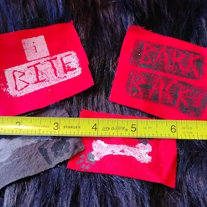 Therian furry punk sew on patches