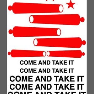 Come and Take it 7 x 11" stencil digitaal download vectorbestand