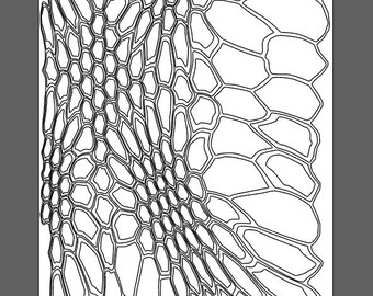 Hexatec 7x11" Stencil Digital Download Vector File