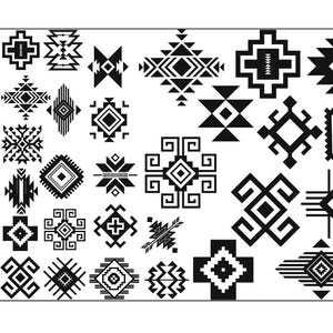 Tribal Symbols 7x11&quot; Stencil Digital Download Vector File