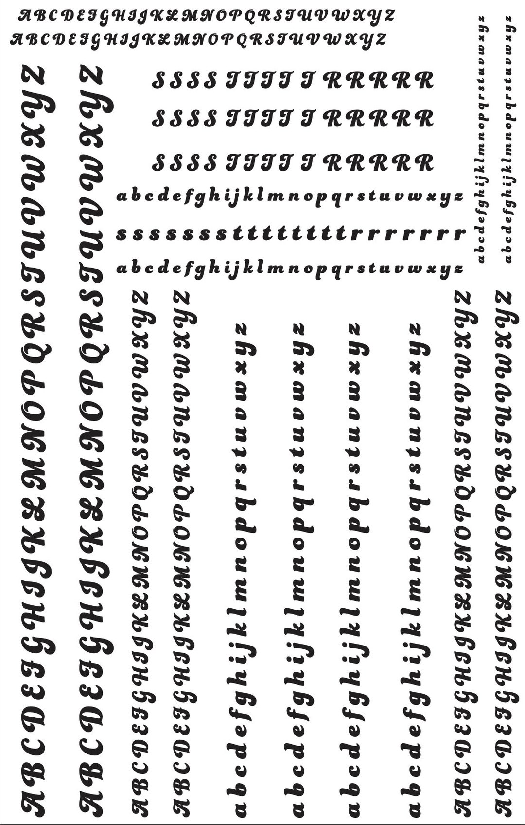 Alphabet Digital Download Vector File Stencil 7x11