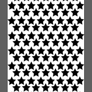 3,4" sterren 7 x 11" stencil digitaal download vectorbestand