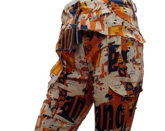 CHRISTIAN DIOR 1990s Detachable Pants Grafitti Print