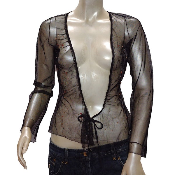 Sheer Black Shirt Etsy