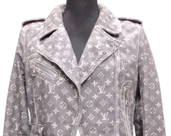 Women's Louis Vuitton Denim Jacket Vintage LV Monogram