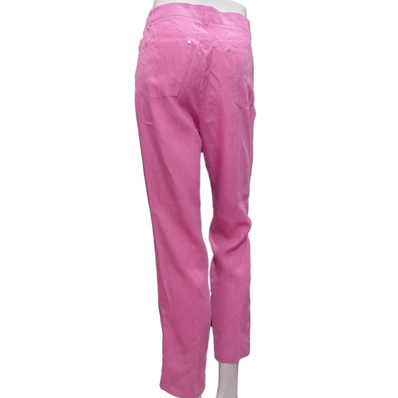 Ralph Lauren Vintage Pink Linen Pants Size 4 - image 6