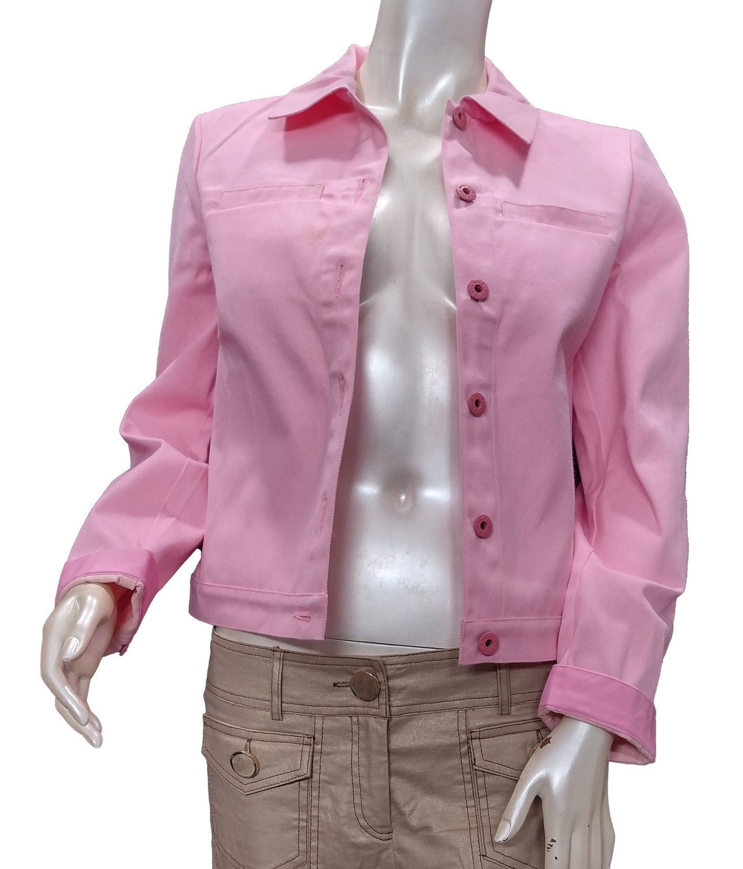 Miu Miu SS 2000 Bubblegum Pink Denim Jacket - Etsy