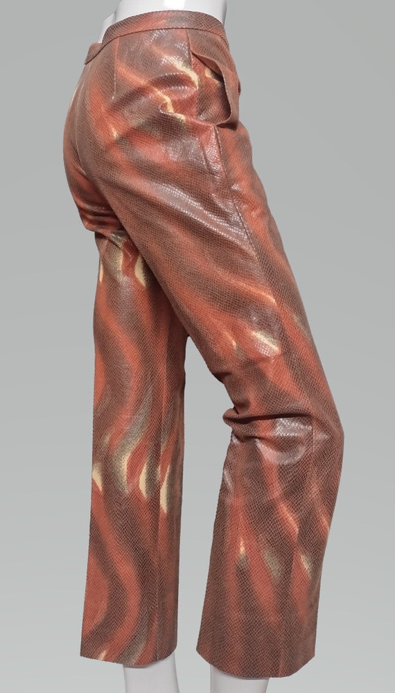 Vivienne Tam Faux Snakeskin Pants with PVC Dots - image 7