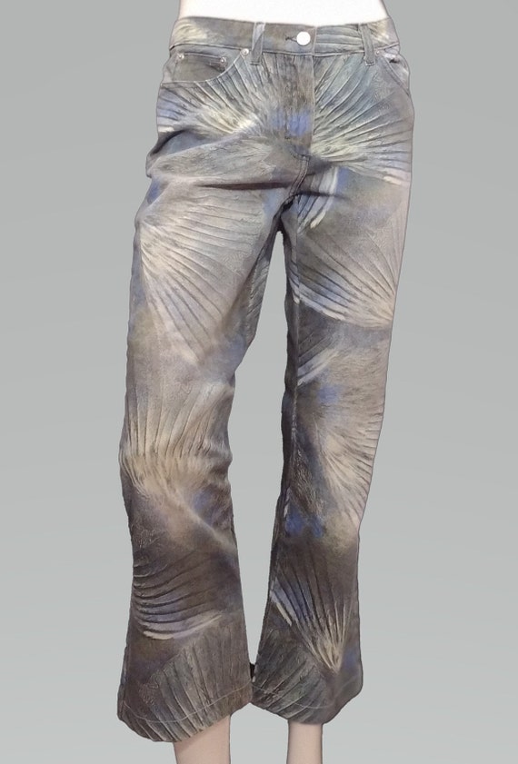 Fendi Feather Printed Jeans - image 2