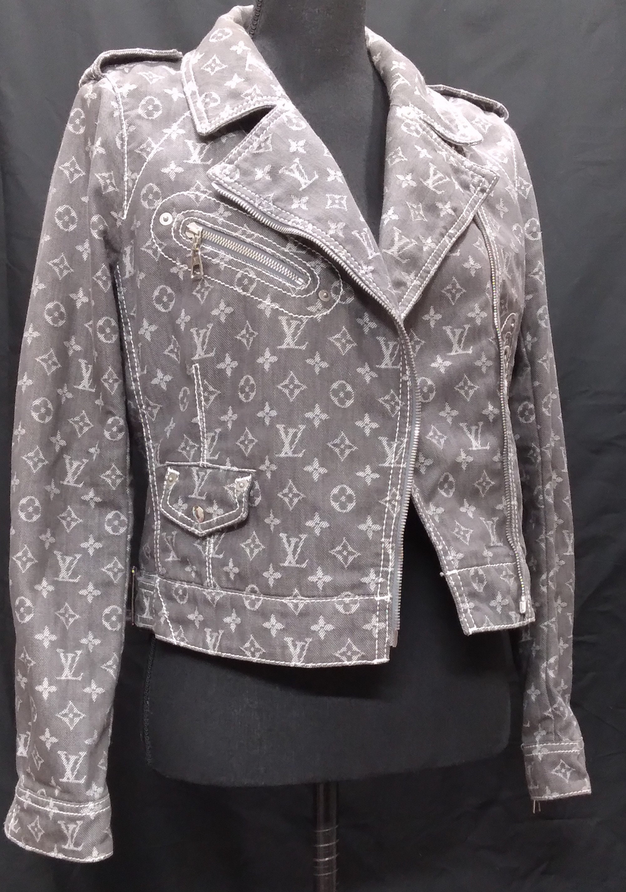 Women's Louis Vuitton Denim Jacket Vintage LV Monogram -  Israel