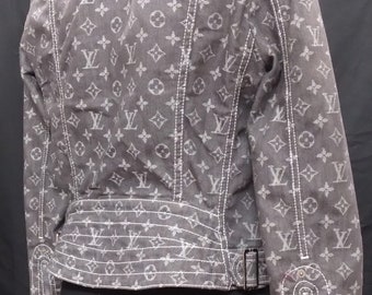 Louis Vuitton white Monogram Sleeveless Denim Jacket